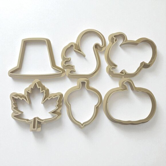 6 Pack Thanksgiving Cookie Cutters - Picture 1 of 3